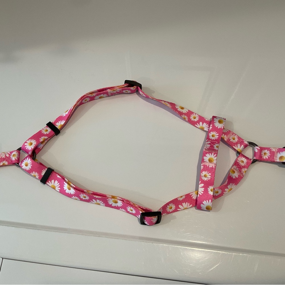 Pink Daisy Dog Harness Size M